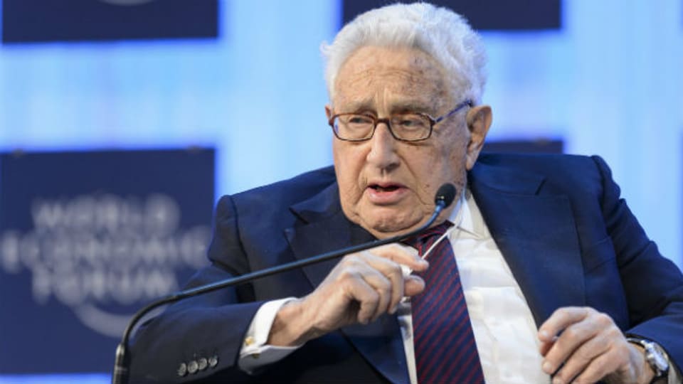 Henry Kissinger bei seinem Auftritt am WEF in Davos 2013.