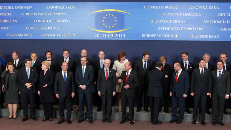 EU-Spitzenpolitiker an ihrem Gipfel in Brüssel.