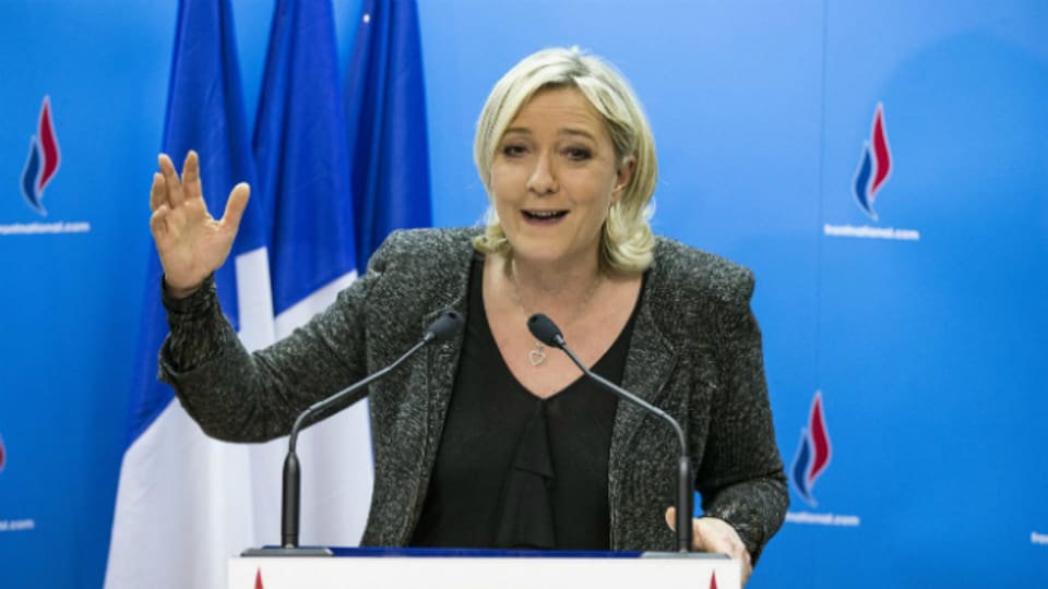 Marine Le Pen: der Front National ist einer der Sieger der Gemeindewahlen in Frankreich.