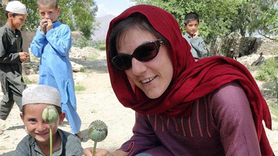 Karin Wenger auf ihrer Afghanistan-Reise.