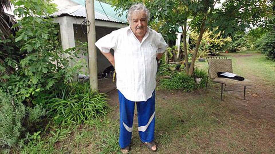 Uruguays Präsident José Mujica in seinem Garten.