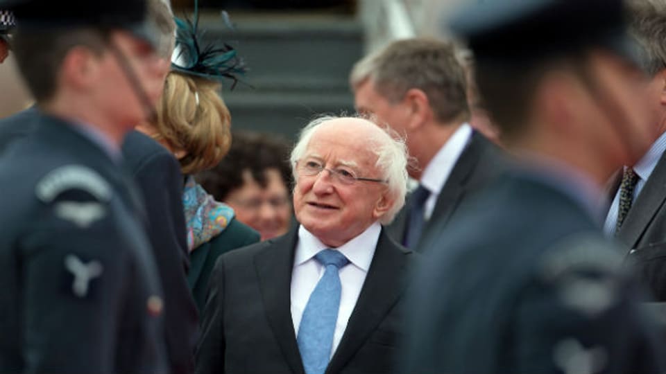Der irische Präsident Michael D. Higgins bei seiner Ankunft in London.