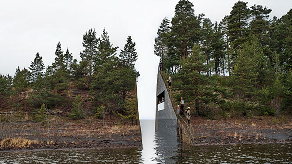 So soll die Gedenkstätte aussehen. Projekt des schwedischen Künstlers Jonas Dahlberg.