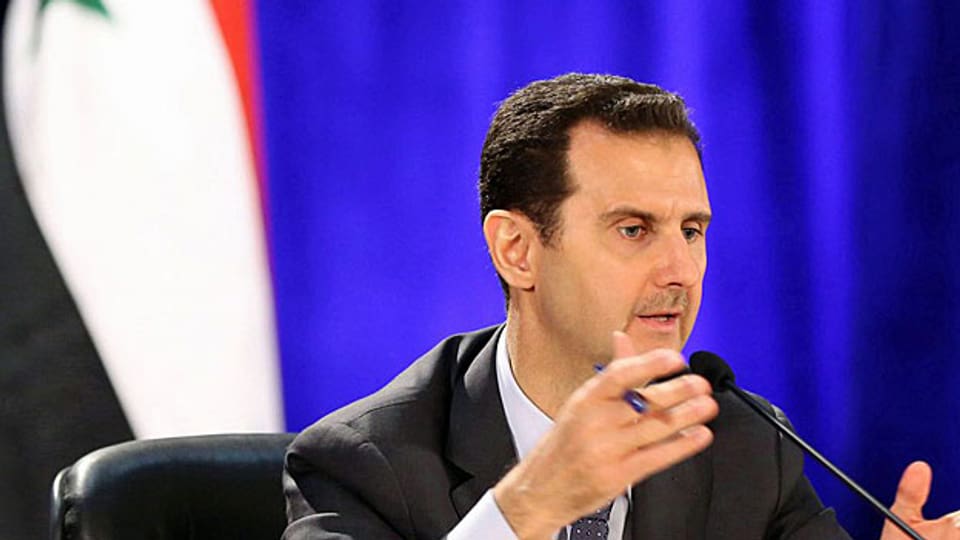Syriens Präsident Bashar al-Assad am 13. April in Damaskus.