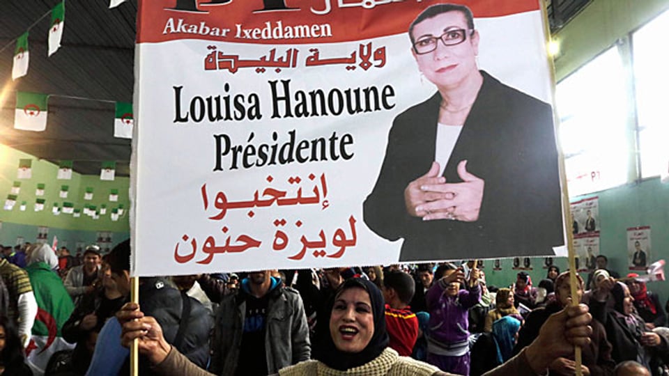 Louisa Hanoune, Präsidentschaftskandidatin der algerischen Arbeiterpartei.