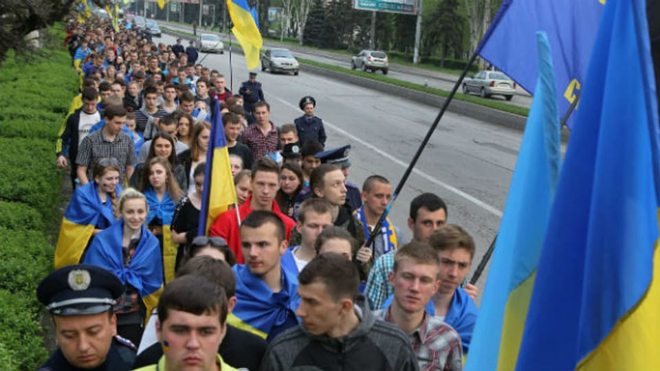 Pro-ukrainische Kundgebung am 24. April 2014