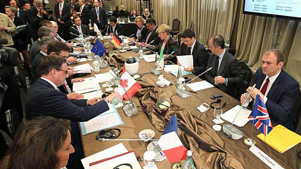 Vorarbeit zum G7-Gipfel im Juni: Die Energieminister der sieben führenden Industrienationen bei ihrem Treffen in Rom.