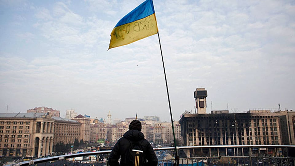 der grosse Platz im Zentrum Kiews, der Maidan, ist noch immer besetzt.