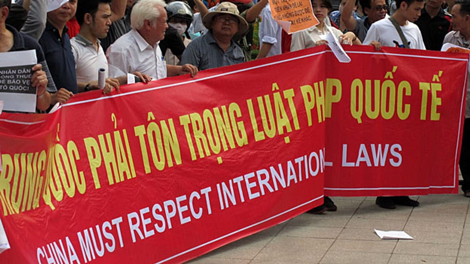 Proteste gegen China in der vietnamesischen Hauptstadt Hanoi.