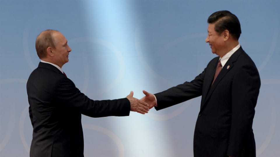 Russlands Präsident besucht China: Vladimir Putin (links) und  Xi Jinping (rechts).