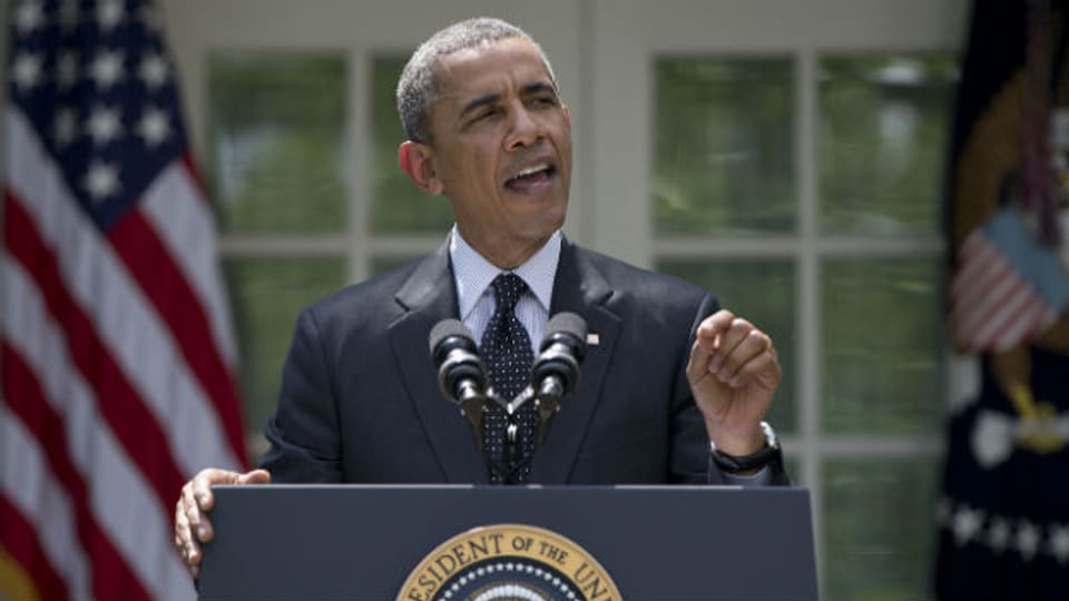 Präsident Obama macht ernst mit dem Abzug der Truppen: Bei der Rede am Dienstag im Garten des Weissen Hauses.