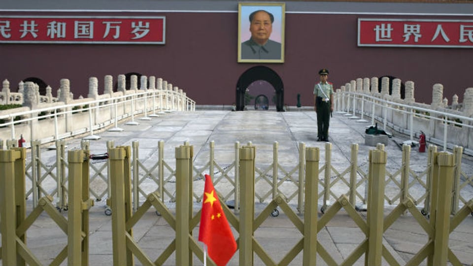 Der abgesperrte Tiananmen-Platz in Peking am 4. Juni 2014.