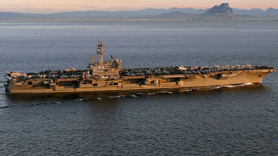 US-Präsident Obama entsandte den Flugzeugträger USS George H.W. in den persischen Golf.