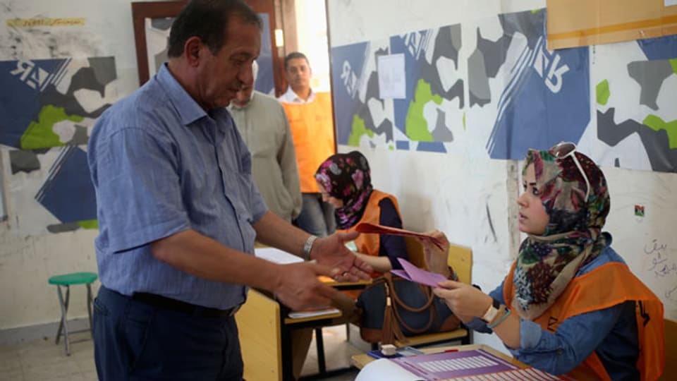 Parlamentswahl in Benghazi am 25. Juni 2014. Es ist die zweite Wahl eines Kongresses seit dem Sturz von Diktator Gaddafi im Jahr 2011.
