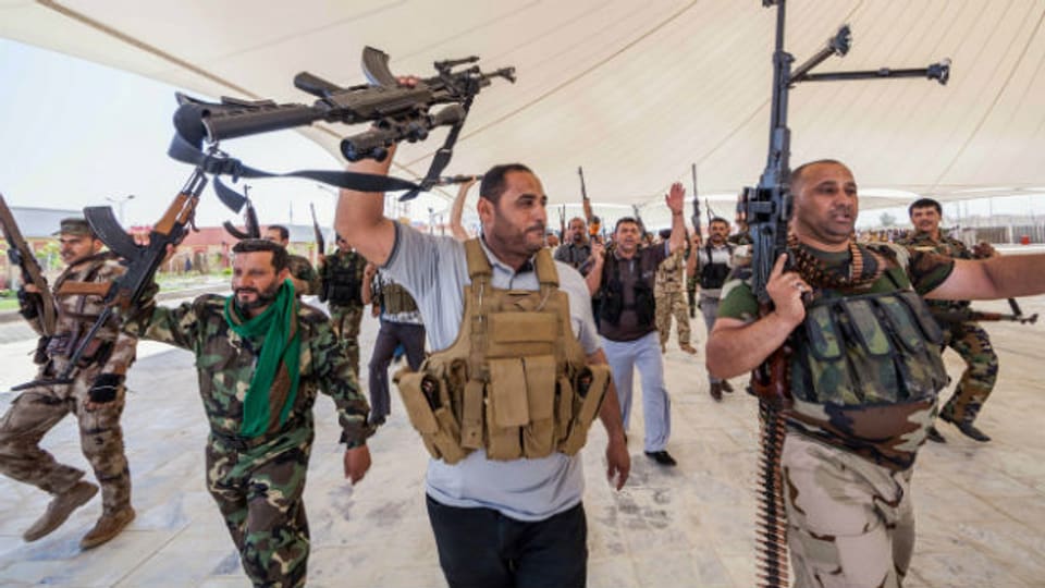 Schiitische Kämpfer in der irakischen Stadt Kerbala.