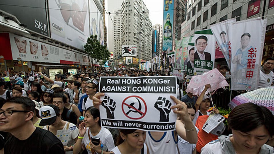 Über hunderttausend protestierten in Hongkong gegen eine festere Anbindung an Peking.