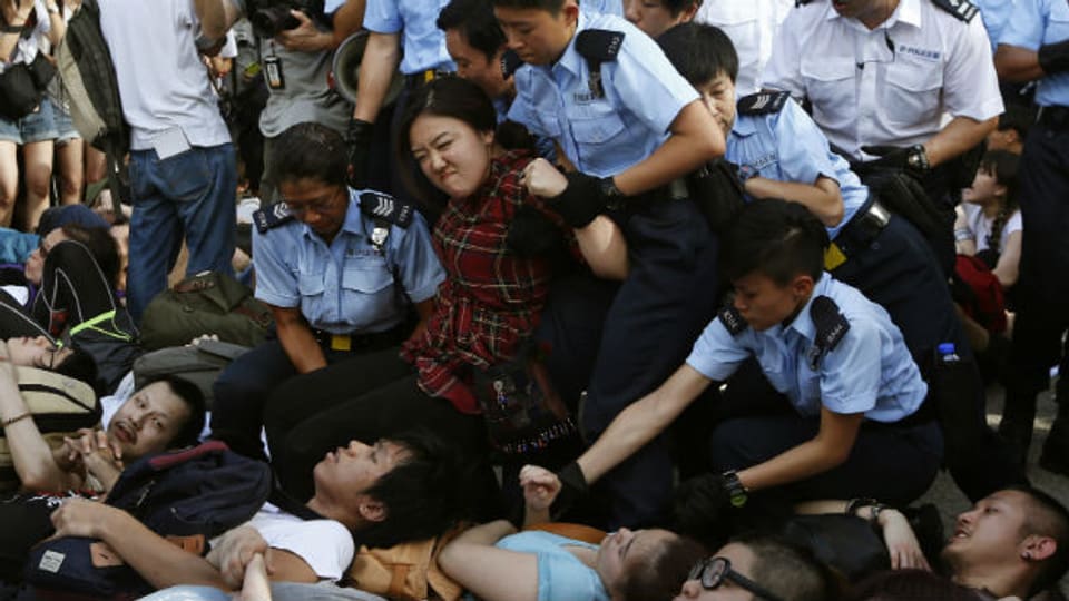 Sitzstreik in Hongkong wird von der Polizei aufgelöst