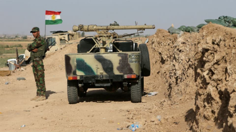 Ein Kurdenkämpfer im Grenzgebiet im Norden Iraks.
