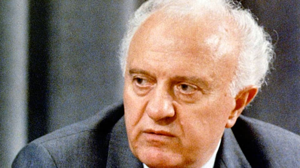Eduard Schewardnadse, 1990 als Präsident Georgiens.