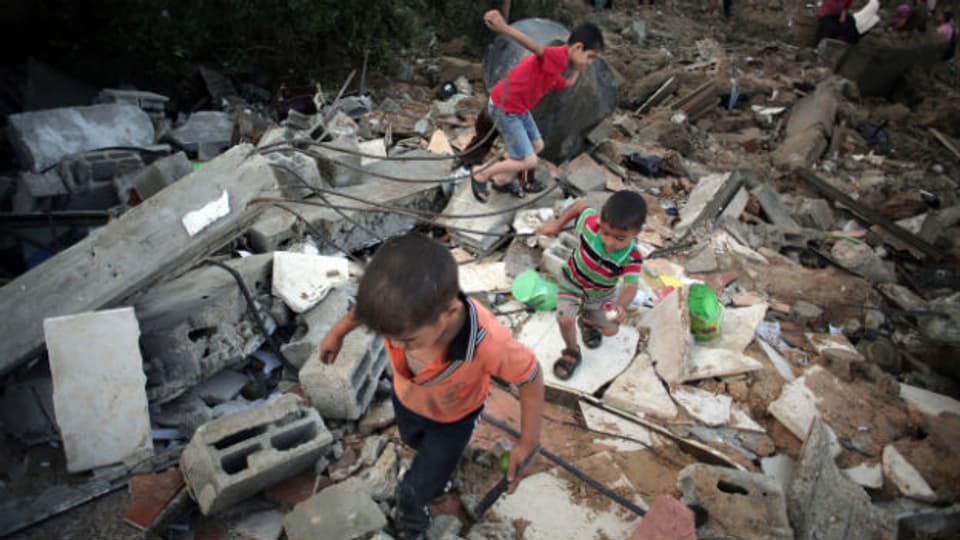 Zerstörung in Beit Hanoun (9.7.2014).