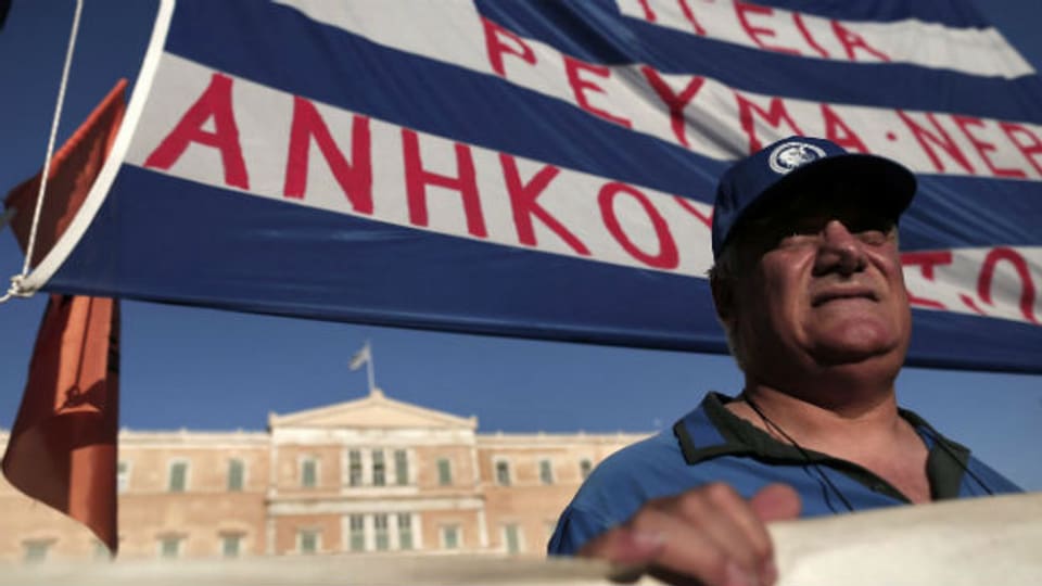 Streik und Protest griechischer Staatsangestellten (9.7.2014).