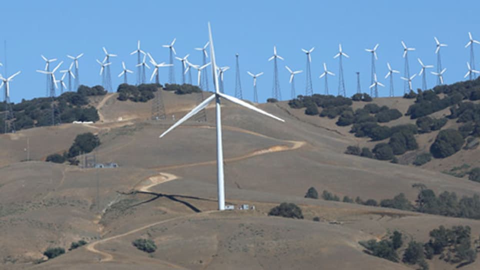 Windturbinen bei Tehachapi, Kalifornien, USA.