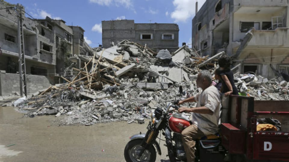 Spuren des Krieges: Bombardierte Häuser im Gazastreifen