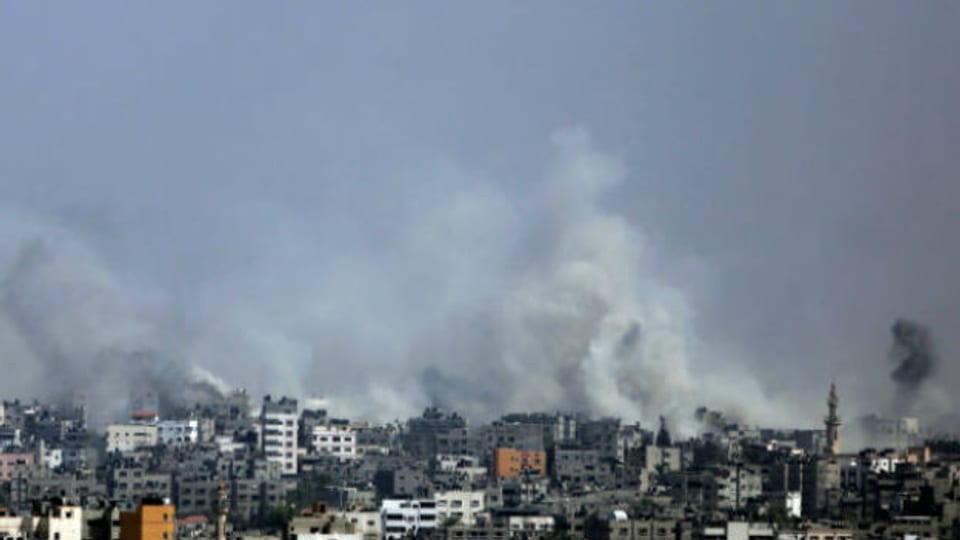 Rauchsäule über Gaza am 21. Juli 2014.