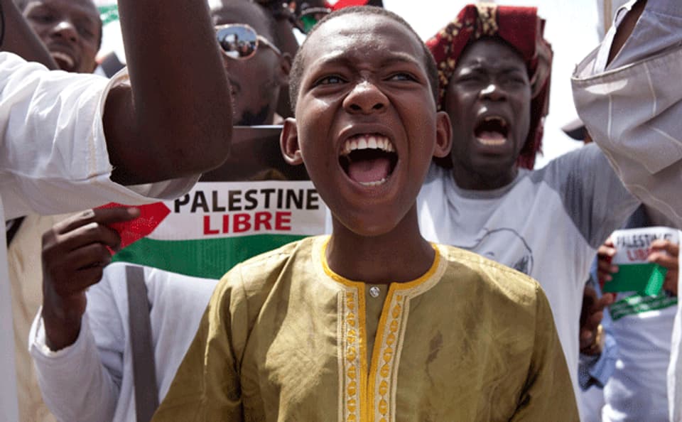 Demonstrantion gegen Gazakrieg in Dakar, Senegal