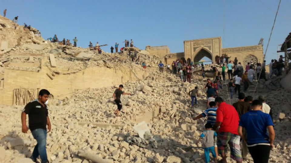 Ein von der IS zerstörtes Grab eines Propheten in der Nähe von Mosul.