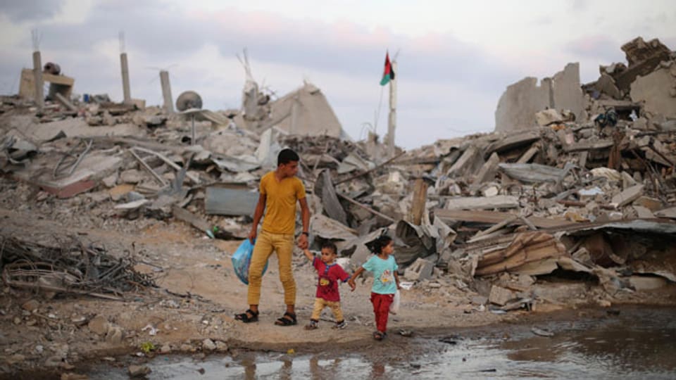 Zerstörte Häuser in Gaza Stadt.