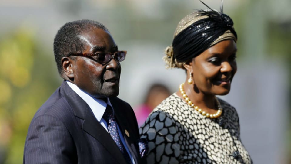 Grace Mugabe an der Seite ihres Mannes im Mai 2014.