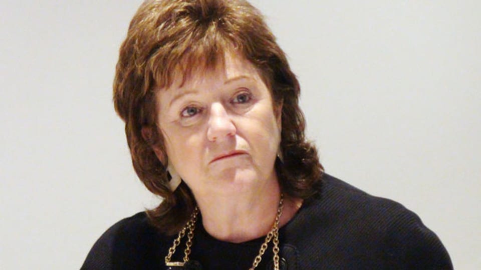 Professor Alexis Jay während einer Pressekonferenz in Rotherham, England, am 26. August 2014, nach der Veröffentlichung ihres Berichts.