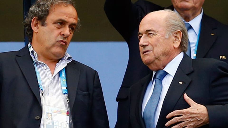 Fifa-Präsident Sepp Blatter (rechts) und Uefa-Präsident Michel Platini.