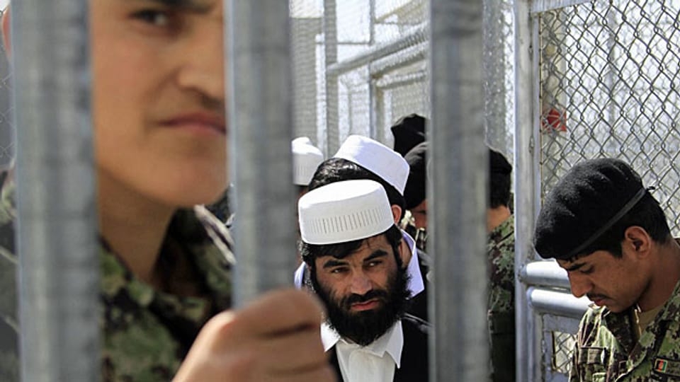 Afghanische Gefangene im Gefängnis von Bagram.