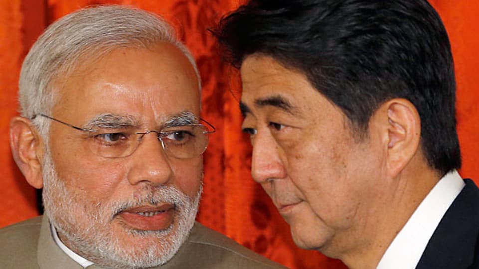 Der neue indische Premier Narendra Modi und sein japanischer Amtskollege Shinzo Abe am 1. September in Tokio.