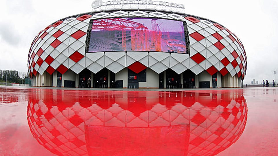Die EU diskutiert auch einen Boykott der Fussball-WM 2018 in Russland. Bild: Das Stadion von Spartak Moskau.