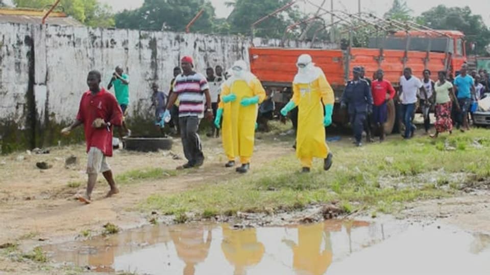 Gesundheitspersonal im Ebola-geschüttelten Liberia.