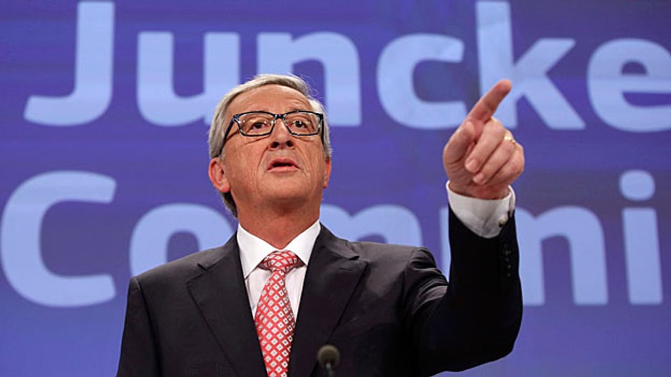Der neue EU-Kommissionspräsident Jean-Claude Juncker stellt in Brüssel seine neue Kommission vor.