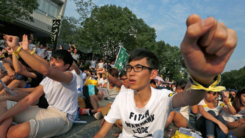 Vorlesungsboykott am Studenten-Protesttag in Hongkong.