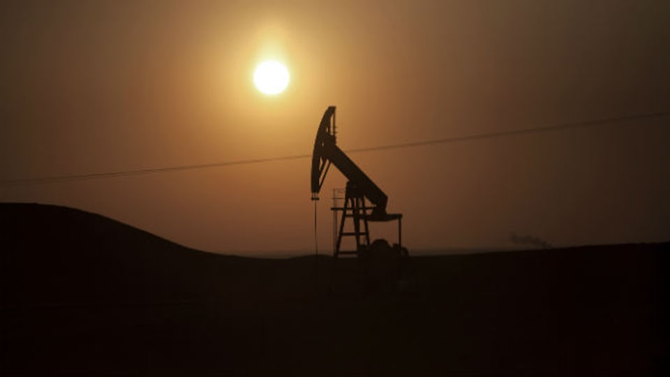 Syrisches Ölfeld nahe der Grenze zum Irak