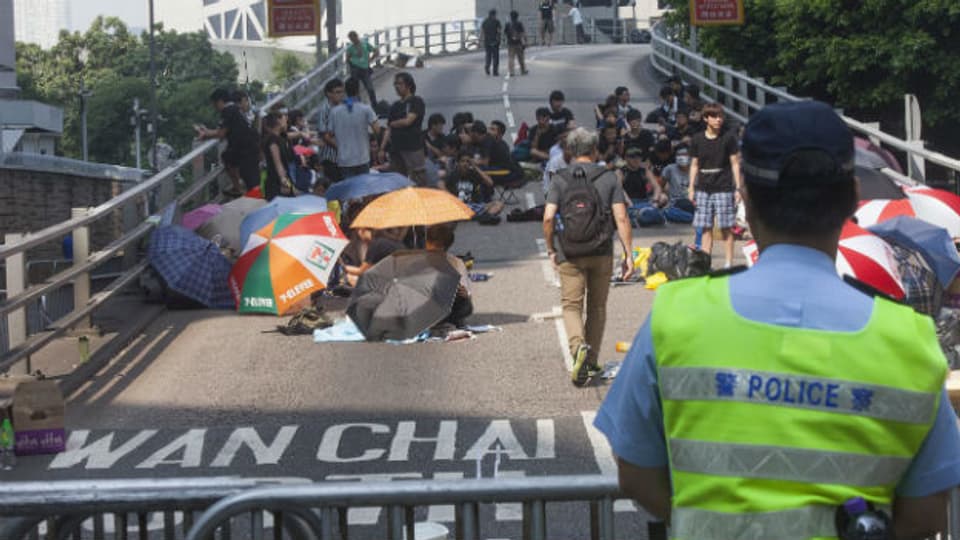 Mit Disziplin und Leidenschaft bei der Sache: Demonstranten in Hongkong.