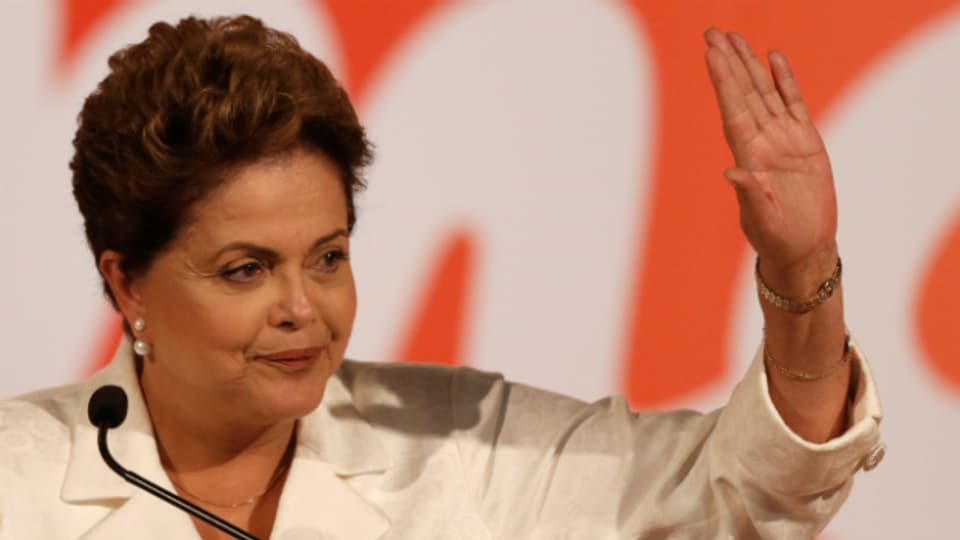 Dilma Rousseff bei einer Pressekonferenz am Sonntag.