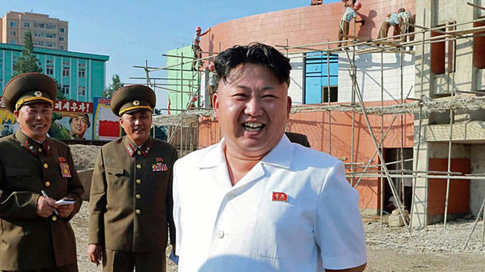 Der nordkoreanische Herrscher Kim Jong Uni besuchte im August 2014 ein Kinder- und Waisenheim in Pjöngjang.
