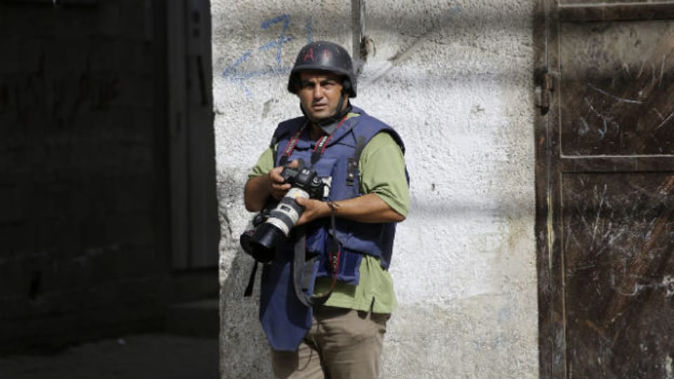 Foto-Journalist in Gaza-Stadt während des Krieges 2014.