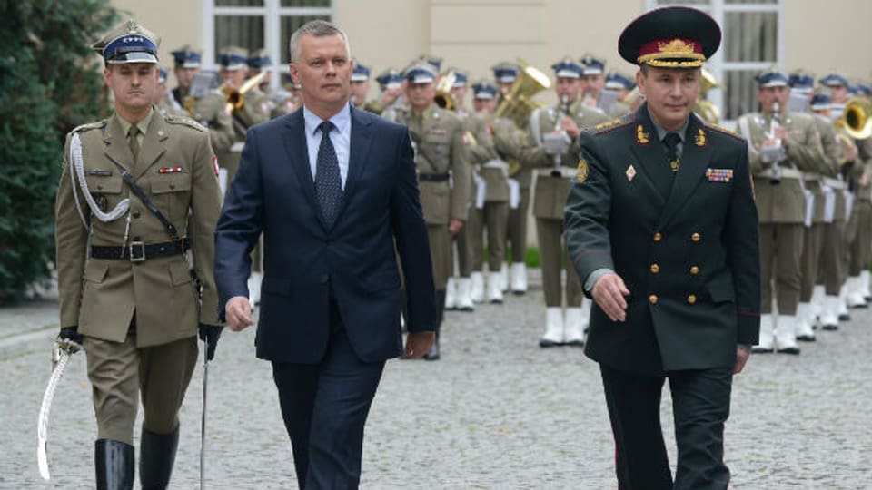 Die Verteidigungsminister Polens und der Ukraine besprechen ihre Zusammenarbeit.