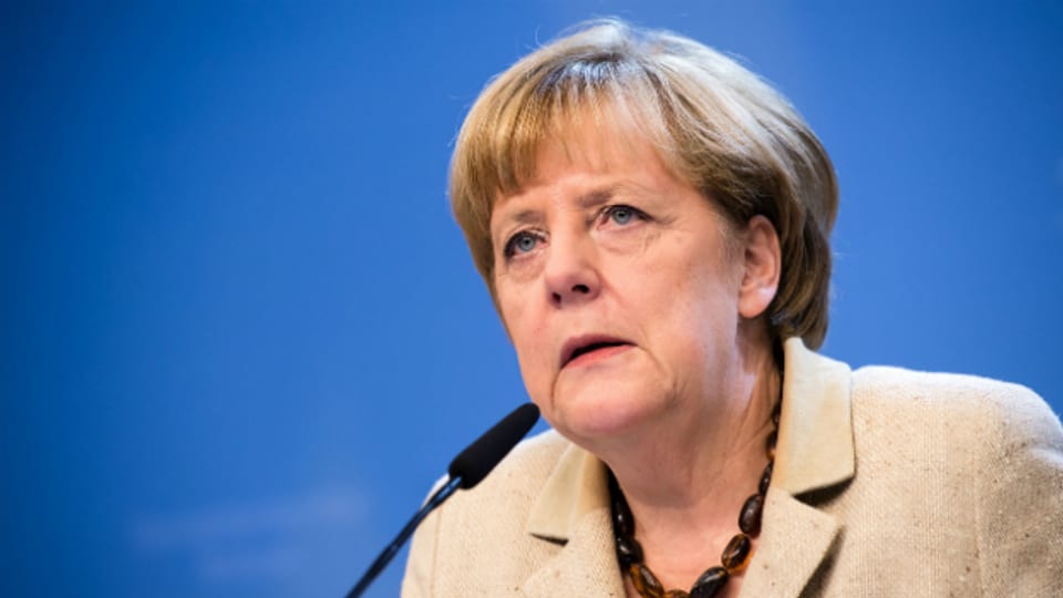 Bundeskanzlerin Merkel äussert sich am EU-Gipfel über die Personenfreizügigkeit.