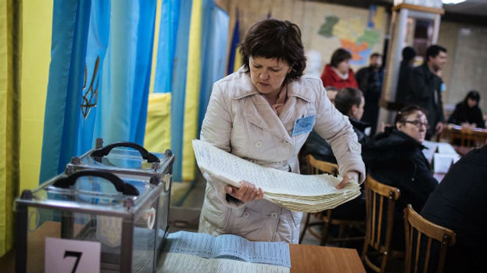 Wahllokal in Kramatorsk.