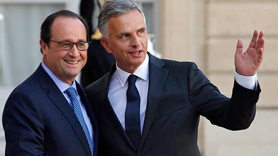 Frankreichs Präsident Hollande und Bundespräsident Burkhalter in Paris.