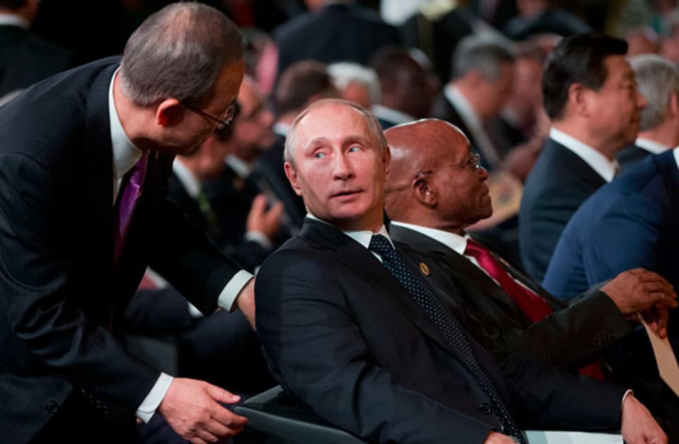 Wladimir Putin und Uno-Generalsekretär Ban Ki-Moon